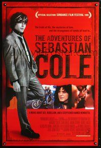 3p029 ADVENTURES OF SEBASTIAN COLE one-sheet movie poster '98 cool image of Adrian Grenier in suit!