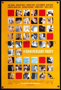 3p053 ANNIVERSARY PARTY DS advance one-sheet '01 Alan Cumming, Jennifer Jason Leigh, Kevin Kline