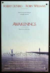 3p064 AWAKENINGS DS one-sheet movie poster '90 Robert De Niro, Robin Williams
