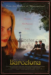 3p070 BARCELONA Int'l one-sheet poster '94 great image of Mira Sorvino & Thomas Gibson in Spain!
