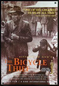 3p091 BICYCLE THIEF int'l one-sheet poster R1999 Vittorio De Sica's classic Ladri di biciclette!