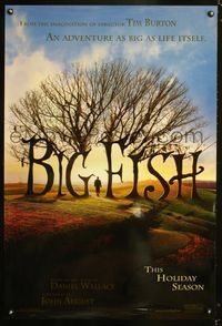 3p093 BIG FISH DS teaser one-sheet '03 Tim Burton, Ewan McGregor, cool trees-making-title image!