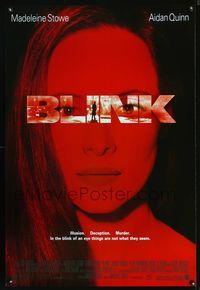 3p103 BLINK DS one-sheet movie poster '94 really cool close-up of sexy Madeleine Stowe!