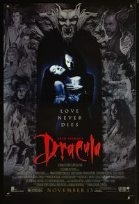 3p117 BRAM STOKER'S DRACULA DS advance 1sh '92Francis Ford Coppola, Gary Oldman, cool vampire image!