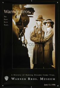 3p770 WARNER BROS. MUSEUM one-sheet movie poster '96 Humphrey Bogart & Ingrid Bergman embrace!
