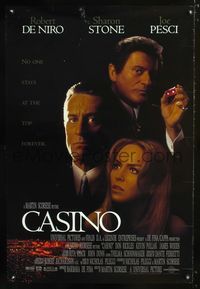 3p133 CASINO DS 1sh '95 Martin Scorsese, Robert De Niro & Sharon Stone, Joe Pesci rolls snake-eyes!