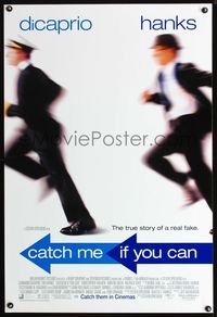 3p139 CATCH ME IF YOU CAN DS one-sheet poster '02 Leonardo DiCaprio, Tom Hanks, Steven Spielberg!