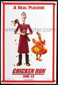 3p149 CHICKEN RUN DS teaser plucker style one-sheet poster '00 Peter Lord & Nick Park claymation!