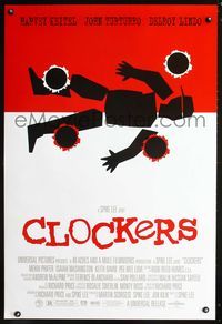3p166 CLOCKERS one-sheet movie poster '95 Mekhi Phifer, Spike Lee, cool stolen artwork design!