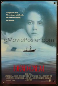 3p192 DEAD CALM int'l one-sheet poster '89 Sam Neill, young Nicole Kidman on horizon of red ocean!