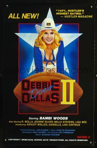 3p196 DEBBIE DOES DALLAS 2 1sheet '82 x-rated, Ron Jeremy, sexy art of Bambi Woods as cheerleader!