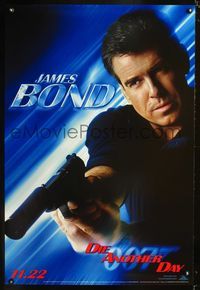3p210 DIE ANOTHER DAY Bond style teaser 1sh '02 close-up of Pierce Brosnan as James Bond!