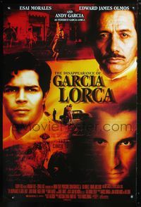 3p218 DISAPPEARANCE OF GARCIA LORCA one-sheet '96 Marcos Zurinaga, Edward James Olmos, Andy Garcia