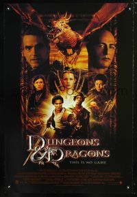 3p227 DUNGEONS & DRAGONS DS one-sheet movie poster '00 This is no game, cool fantasy images of cast!