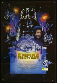3p005 EMPIRE STRIKES BACK DS int'l style C 1sh R97 George Lucas sci-fi classic, cool art by Struzan!