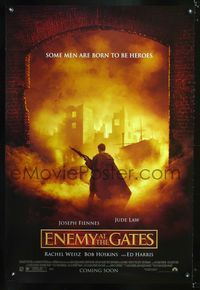 3p237 ENEMY AT THE GATES DS advance 1sh '01 Jude Law, Joseph Fiennes, cool image of sniper in WWII!