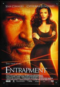 3p243 ENTRAPMENT DS style A 1sh '99 close up Sean Connery & full-length sexy Catherine Zeta-Jones!