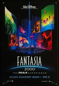 3p253 FANTASIA 2000 DS IMAX advance one-sheet poster '99 Walt Disney cartoon set to classical music!