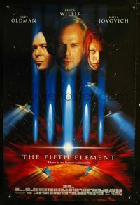 3p263 FIFTH ELEMENT DS 1sh '97 Bruce Willis, Milla Jovovich, Gary Oldman, director Luc Besson!