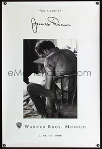 3p264 FILMS OF JAMES DEAN one-sheet '96 Warner Bros. Museum, great image of James Dean reading!