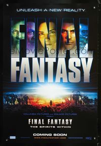 3p267 FINAL FANTASY DS teaser one-sheet movie poster '01 The Spirits Within, cool CGI sci-fi image!