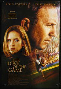 3p274 FOR LOVE OF THE GAME DS int'l 1sh '99 Sam Raimi, great image of baseball pitcher Kevin Costner