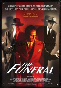 3p288 FUNERAL one-sheet movie poster '96 Abel Ferrara, cool image of gangster Christopher Walken!