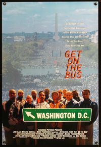 3p294 GET ON THE BUS DS one-sheet '96 Spike Lee, one-year Million Man March anniversary!