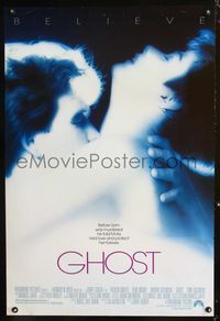 3p298 GHOST one-sheet movie poster '90 classic Patrick Swayze & Demi Moore romantic close up!