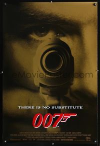 3p311 GOLDENEYE one-sheet '95 super close-up of Pierce Brosnan as secret agent James Bond 007!