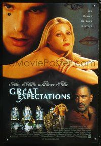 3p321 GREAT EXPECTATIONS DS style B one-sheet '98 sexy Gwyneth Paltrow, Ethan Hawke, Robert De Niro!