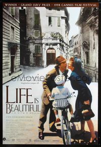 3p432 LIFE IS BEAUTIFUL one-sheet poster '97 Roberto Benigni's La Vita e bella, Nicoletta Braschi