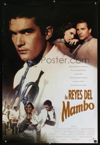 3p457 MAMBO KINGS Spanish/U.S. one-sheet movie poster '92 great close up image of Antonio Banderas!