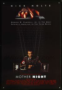 3p498 MOTHER NIGHT DS one-sheet poster '96 cool image of Nazi Nick Nolte as puppet, World War II!
