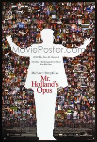 3p505 MR HOLLAND'S OPUS DS one-sheet poster '95 outline of Richard Dreyfuss, cool photo collage!