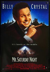3p506 MR. SATURDAY NIGHT advance one-sheet poster '92 great image of smiling Billy Crystal w/cigar!