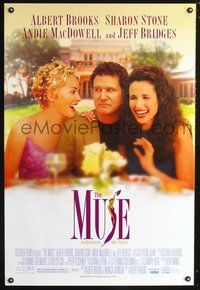 3p517 MUSE one-sheet movie poster '99 Albert Brooks is unhappy w/Sharon Stone, Andie MacDowell!