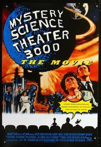 3p523 MYSTERY SCIENCE THEATER 3000 1sh '96 MST3K, great cheesy sci-fi art from 