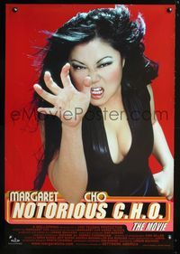 3p540 NOTORIOUS C.H.O. DS one-sheet poster '02 funny image of clawing Margaret Cho, stand-up comedy!