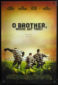 3p542 O BROTHER, WHERE ART THOU? DS one-sheet '00 Coen Brothers, George Clooney, John Turturro