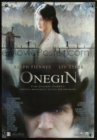 3p545 ONEGIN int'l one-sheet movie poster '99 close-up of Ralph Fiennes, sexy Liv Tyler!