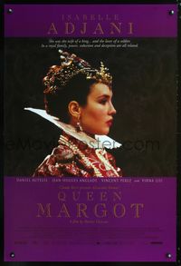 3p576 QUEEN MARGOT one-sheet '94 La Reine Margot, sexy Isabelle Adjani as Margot wearing crown!