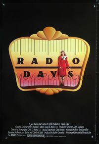 3p580 RADIO DAYS one-sheet movie poster '87 Woody Allen, New York City, cool photo by Brian Hamill!