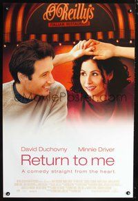 3p594 RETURN TO ME DS int'l one-sheet '00 romantic close-up of David Duchovny & Minnie Driver!
