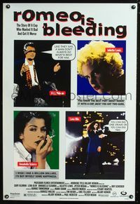 3p604 ROMEO IS BLEEDING DS one-sheet '94 Gary Oldman, Lena Olin, Juliette Lewis, cool comic pop art!