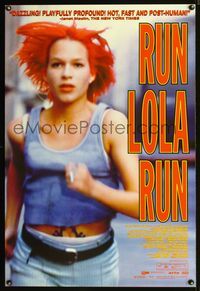 3p607 RUN LOLA RUN DS one-sheet movie poster '98 sexy Franka Potente runs, Tom Tykwer, Lola Rennt!