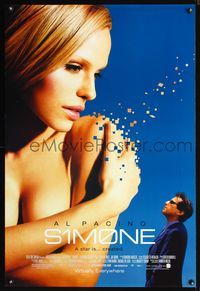 3p611 S1M0NE DS one-sheet movie poster '02 Al Pacino, Winona Ryder, sexy nude Catherine Keener!