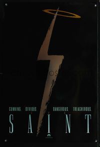 3p613 SAINT DS foil teaser one-sheet '97 Val Kilmer in the title role, cool lightning foil design!