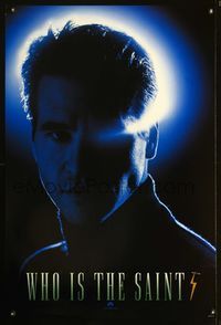 3p612 SAINT DS teaser one-sheet movie poster '97 close-up of Val Kilmer in the title role!