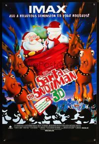 3p614 SANTA VS THE SNOWMAN DS 1sheet '02 Jonathan Winters, Ben Stein, IMAX cartoon image of Santa!